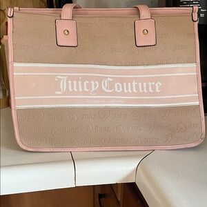 Juicy Couture Beige and Pink Tote Bag